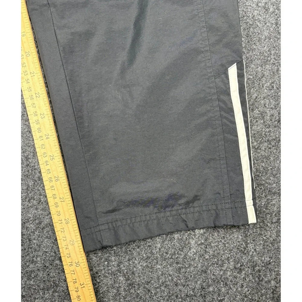 Adidas Mens Large Gray Windbreaker Track Pants Mesh Lined 3 Stripe Zip Ankle